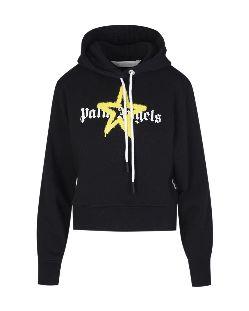 Palm Angels Blue Long-Sleeved Hooded Sweater