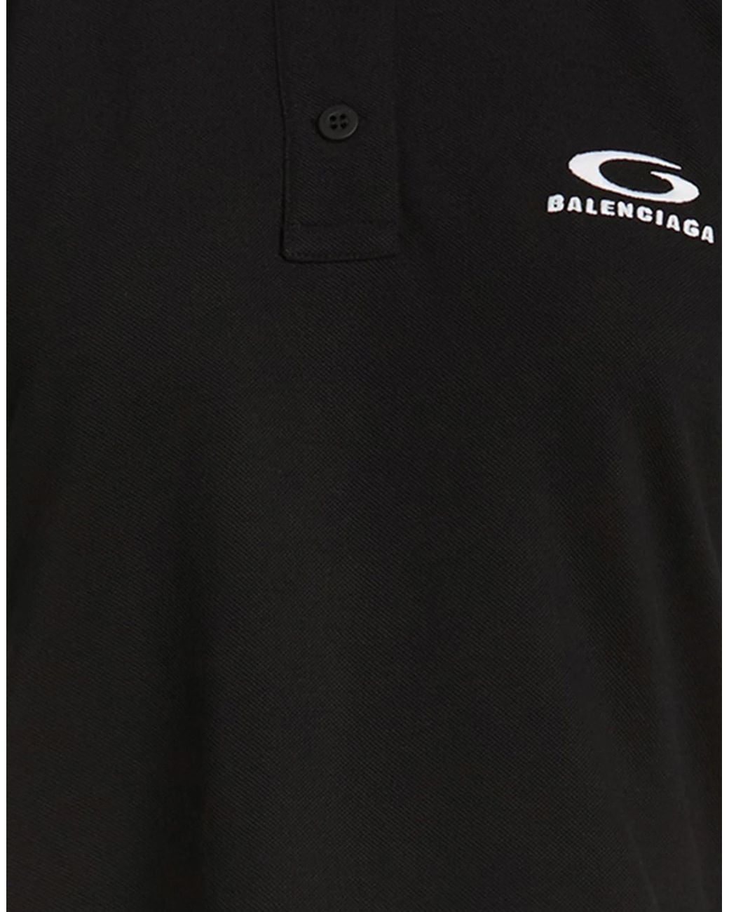 Balenciaga Black Polo Shirts