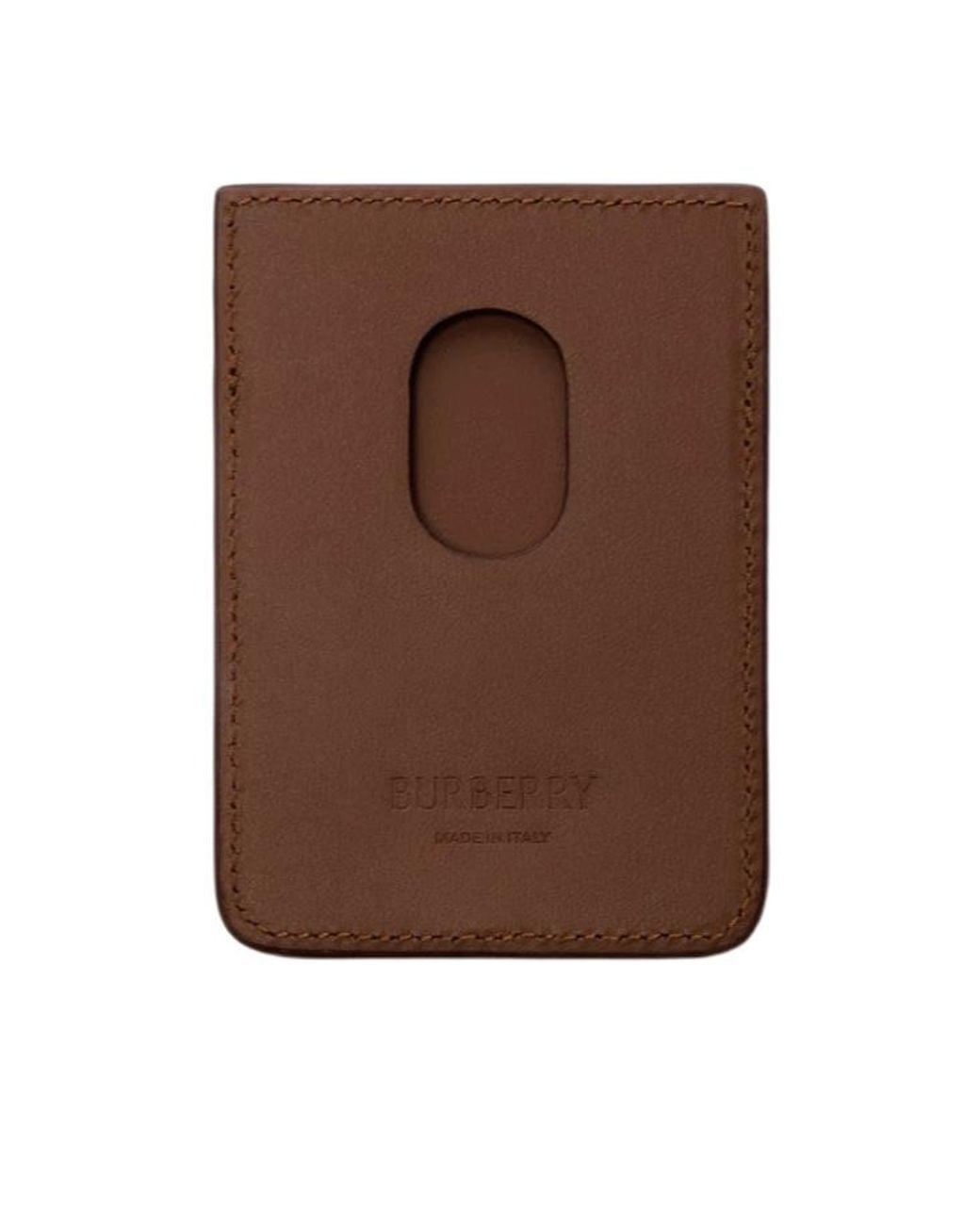 Burberry Brown Checked Card Holder Wallet for men