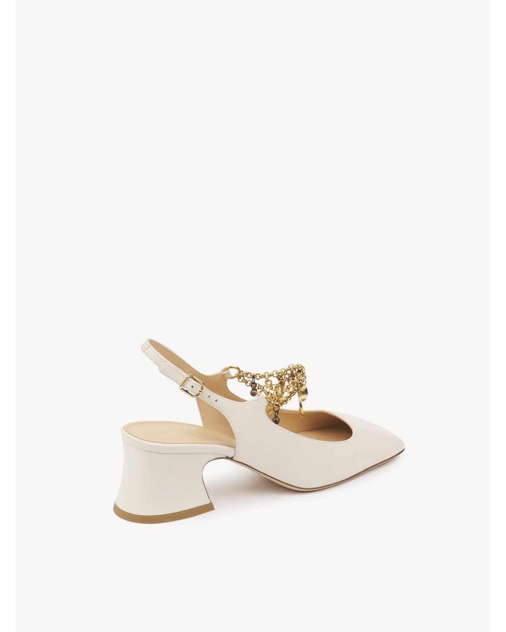 Chloé White Chloé Charms Pumps