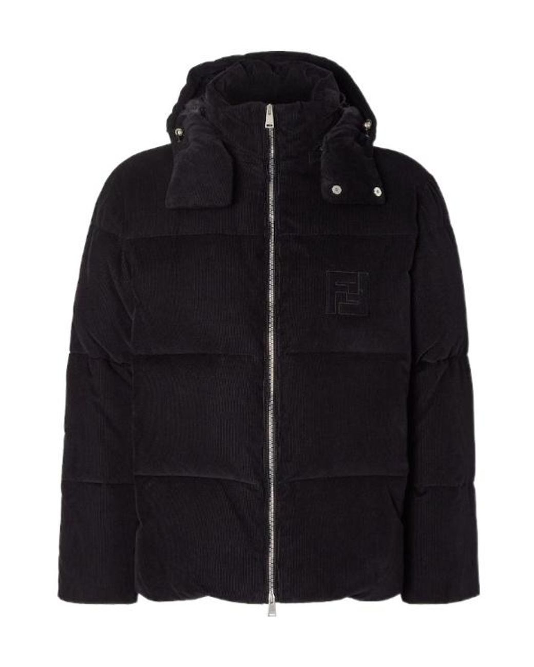 Fendi Black Corduroy Down Jacket for men