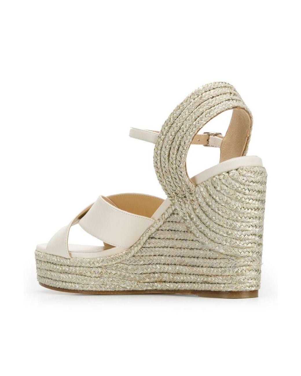 Jimmy Choo Metallic Dellena 100 Wedge Sandals