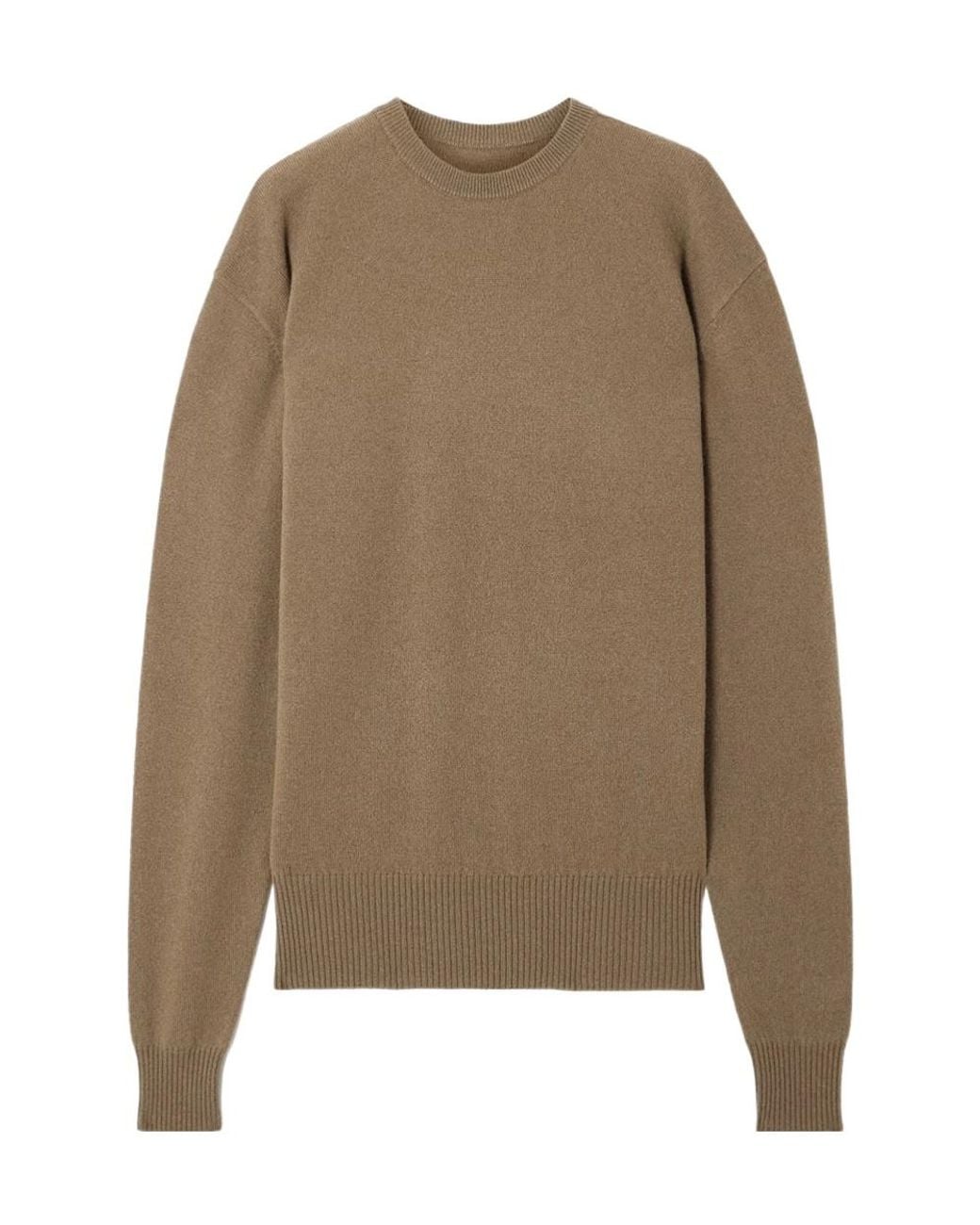 Totême Brown Totême Long Sleeved Crewneck Knitted Jumper