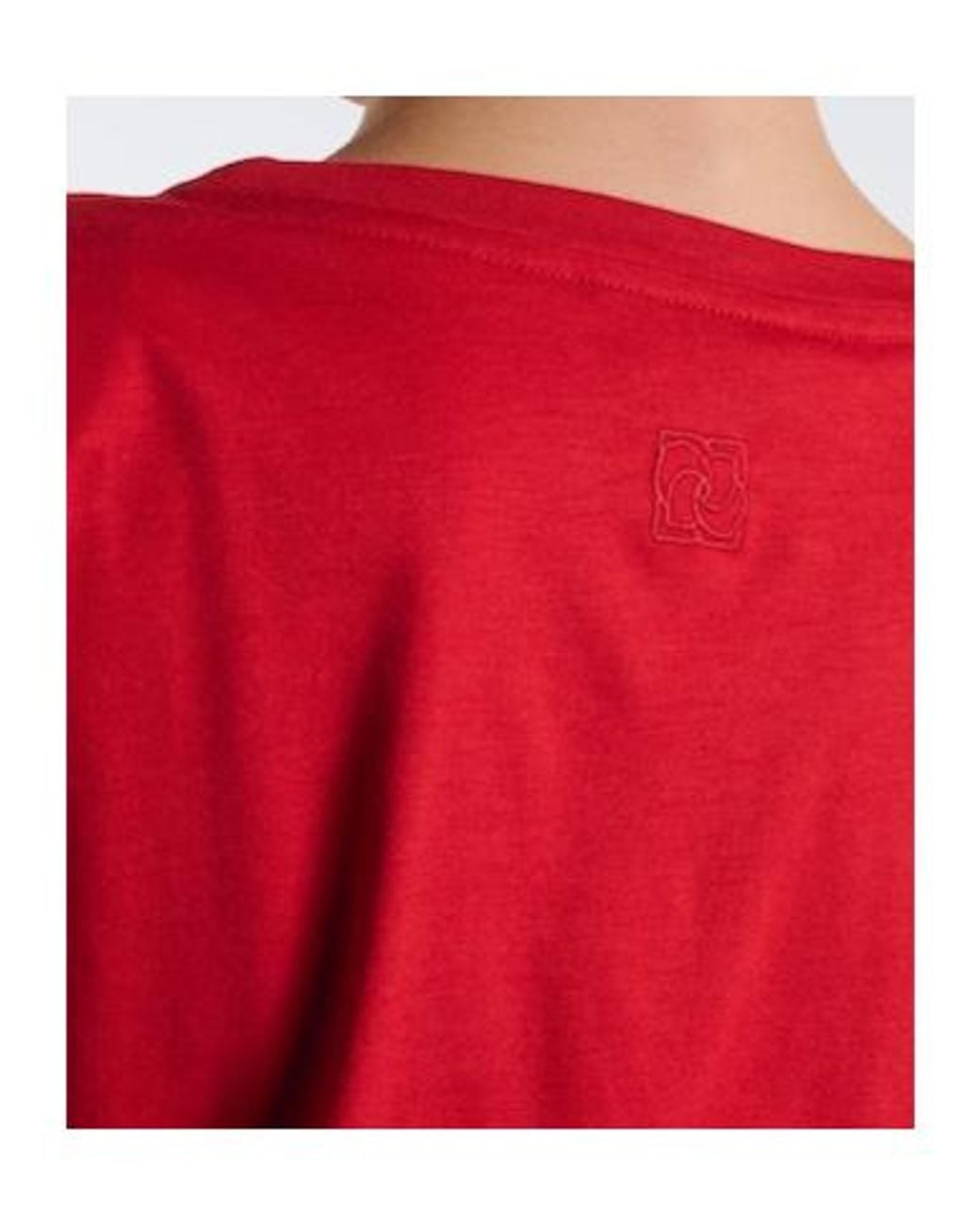 Magda Butrym Red Cropped Cotton-Blend Jersey T-Shirt