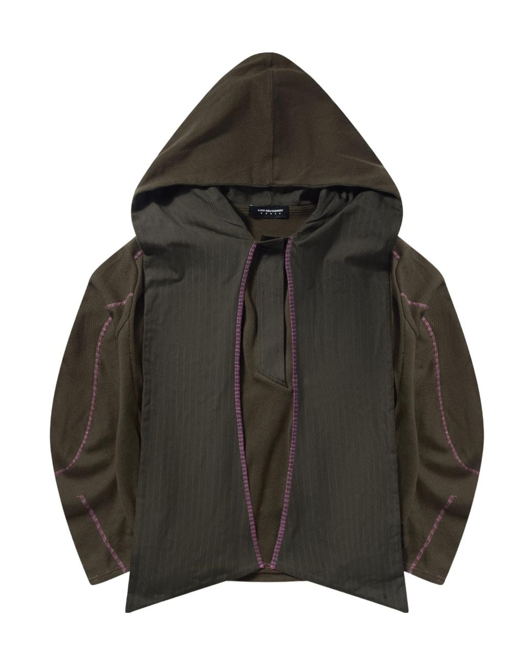 Kiko Kostadinov Black Color-Blocked Trim Hoodie