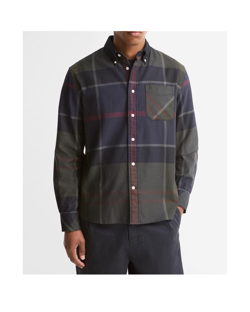 Barbour Blue Tartan Check Long Sleeve Shirt for men