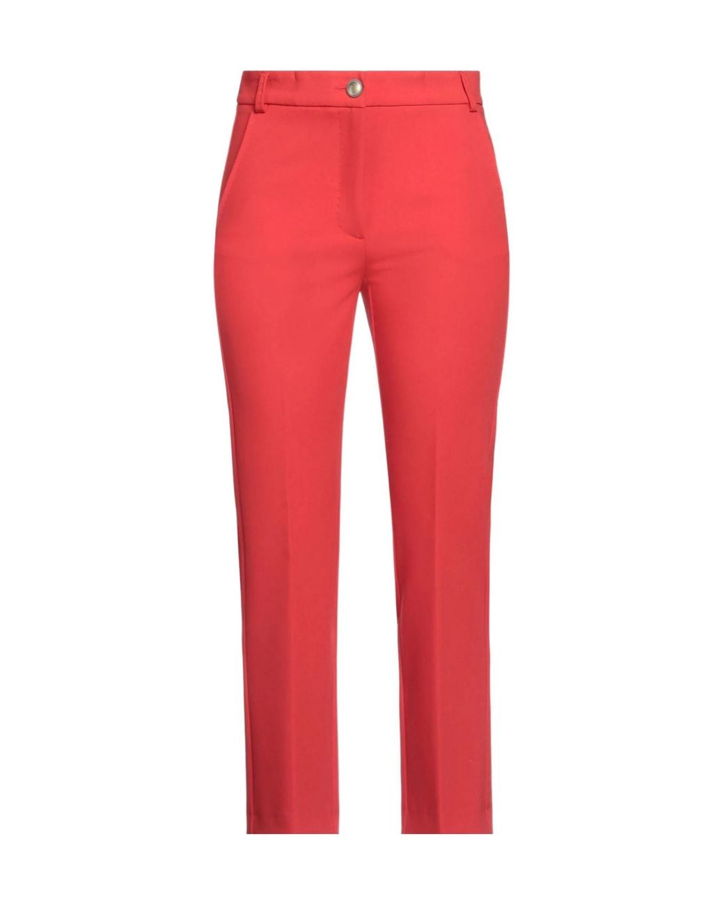 MAX&Co. Red Simple Solid-Color Trousers