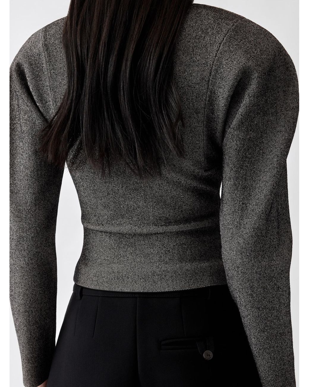 Jacquemus Gray The Sera Scoop Neck Cardigan