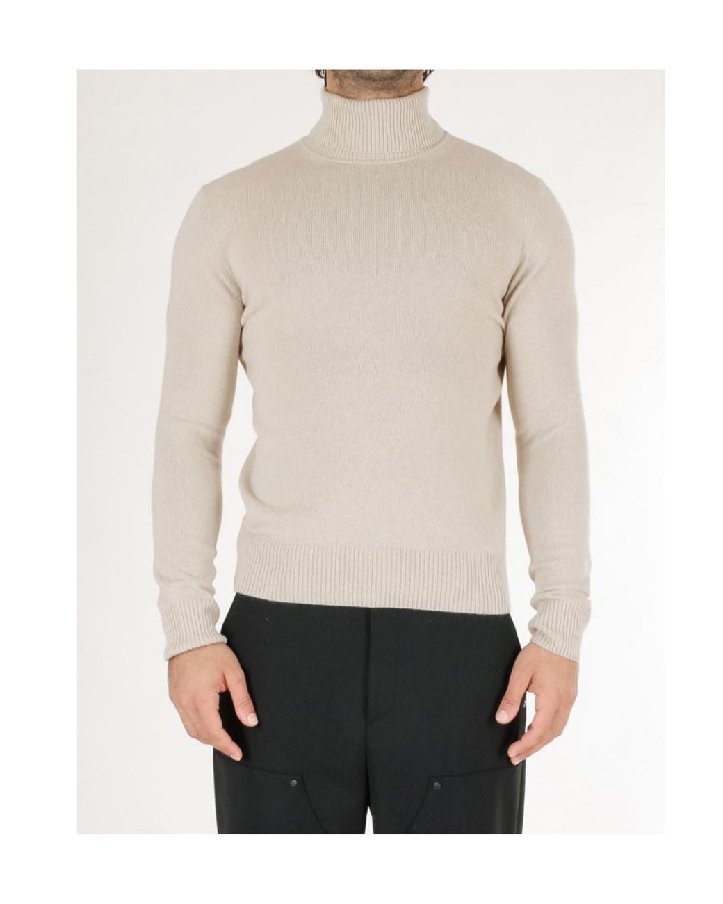 Emporio Armani White Long-Sleeved Sweater for men