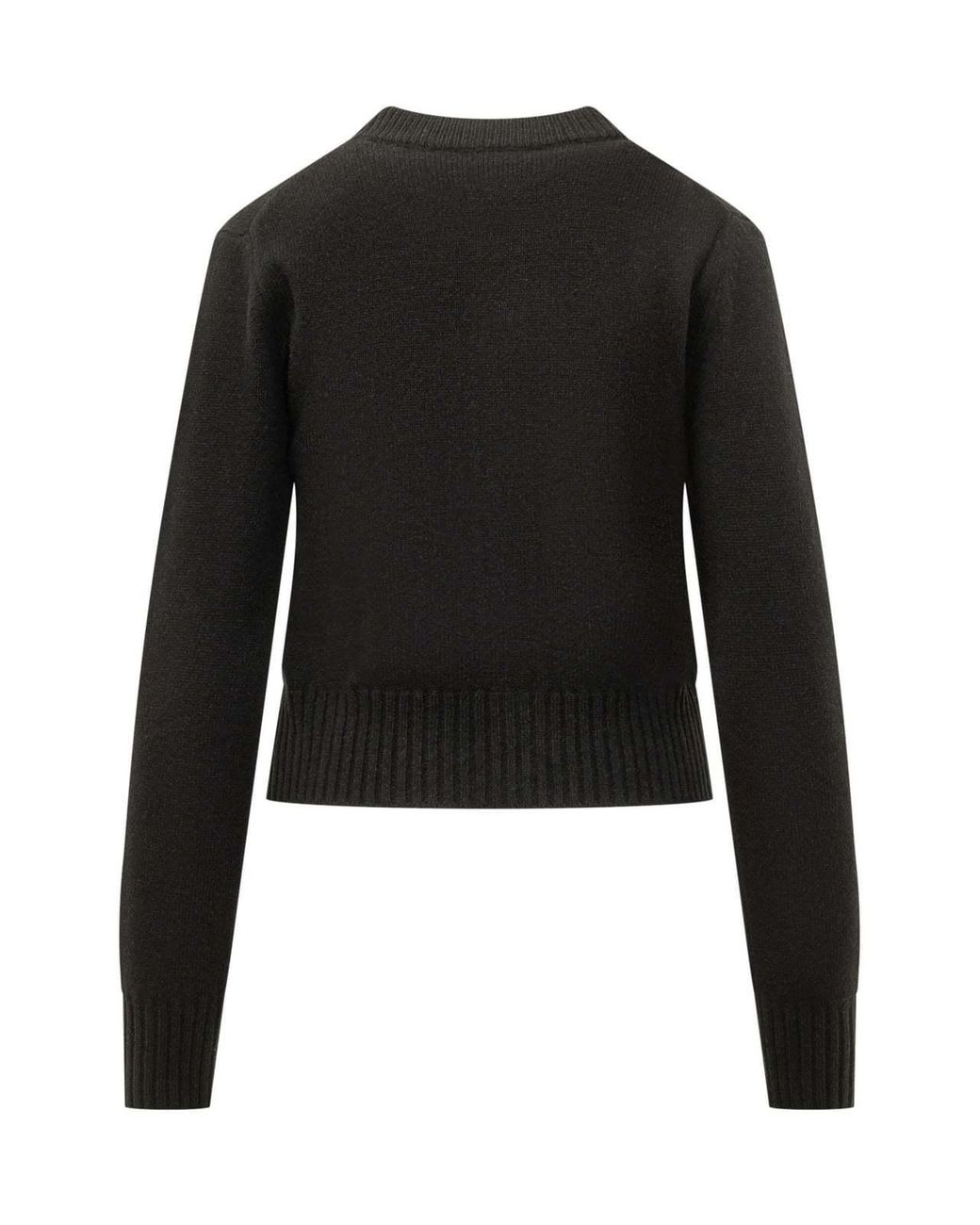 AMI Black Ami Knitted Buttoned Cardigan
