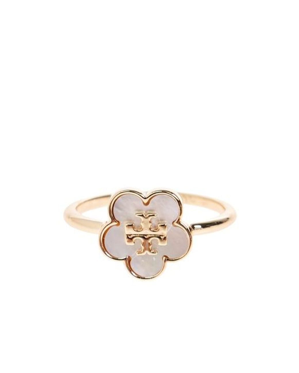 Tory Burch White Forget Me Not Ring