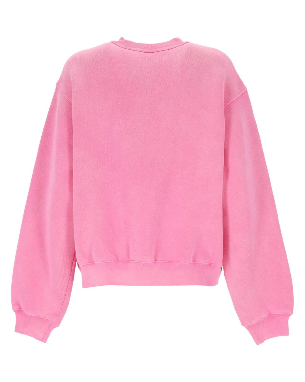 Alexander Wang Pink T By Logo Embossed Crewneck Sweatshirt
