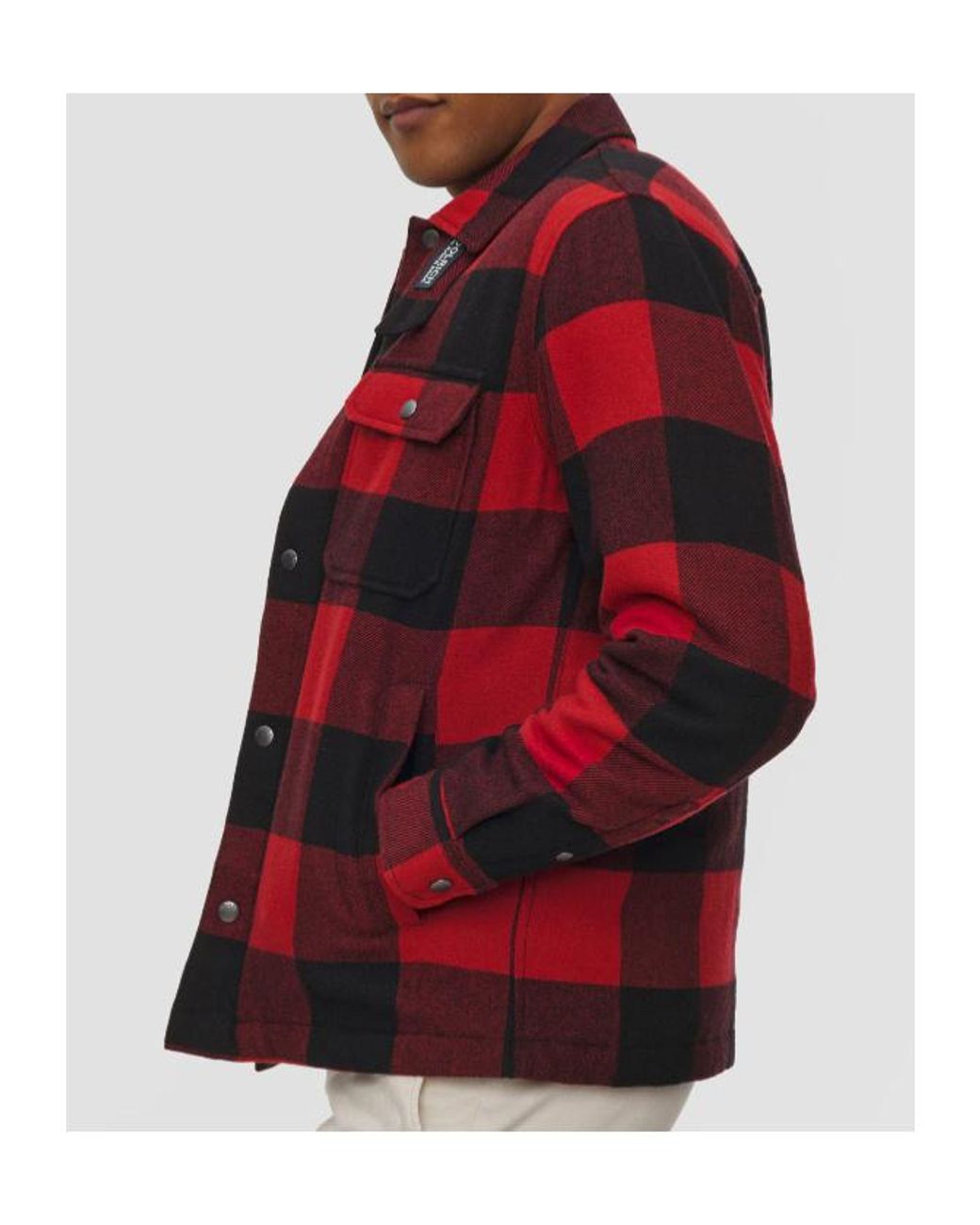 Woolrich Red Checked Overshirt Jacket for men