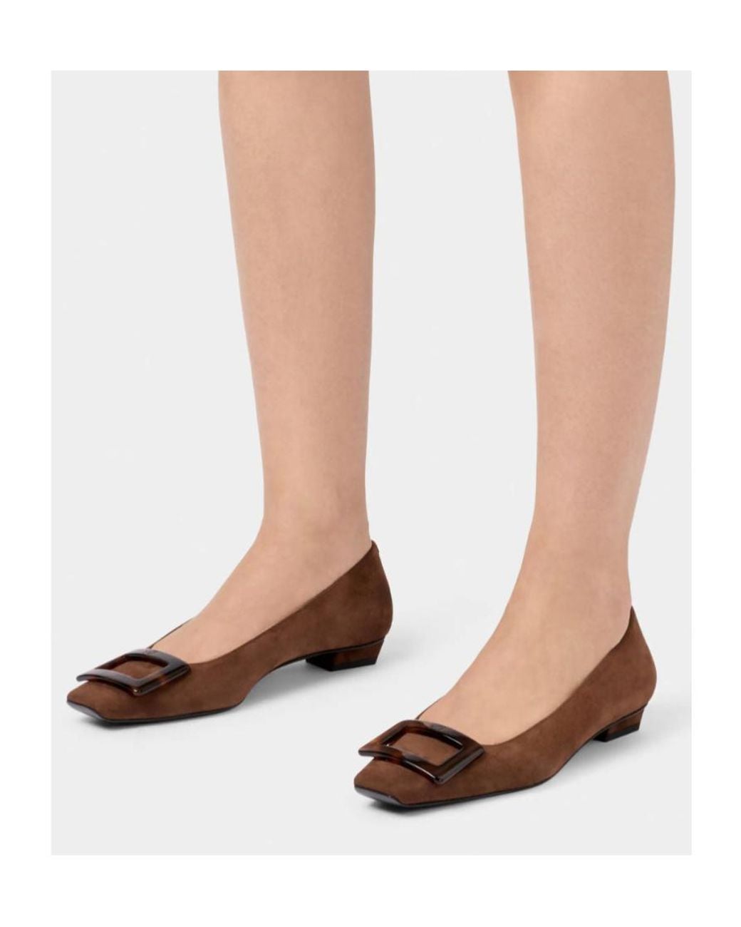 Roger Vivier Brown Belle Vivier Ballerinas