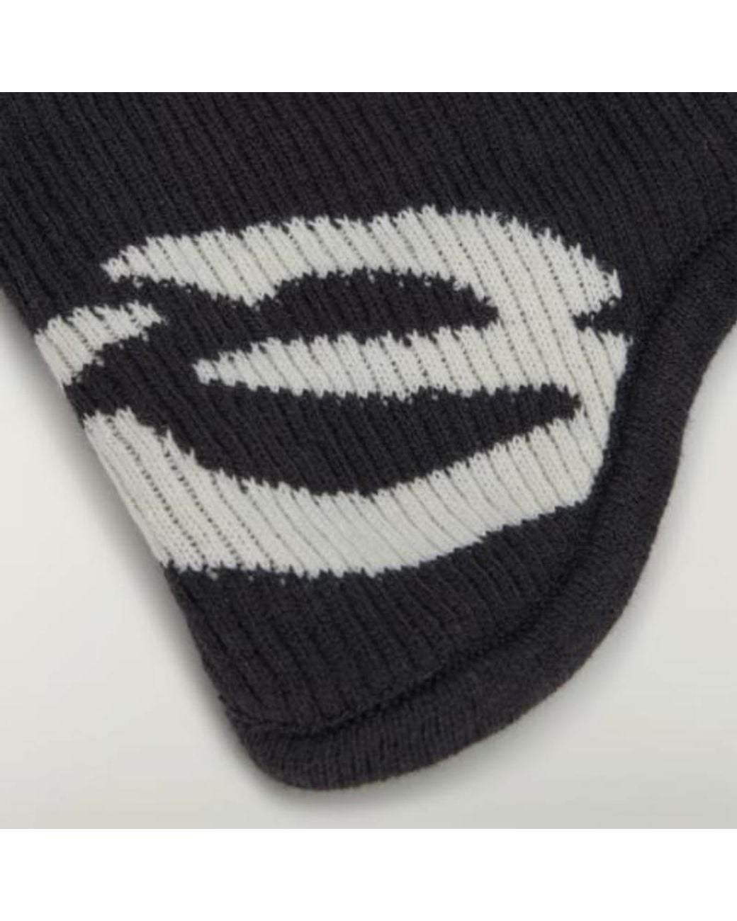 Y-3 Black X Yohji Yamamoto Logo-Intarsia Ribbed Headband for men