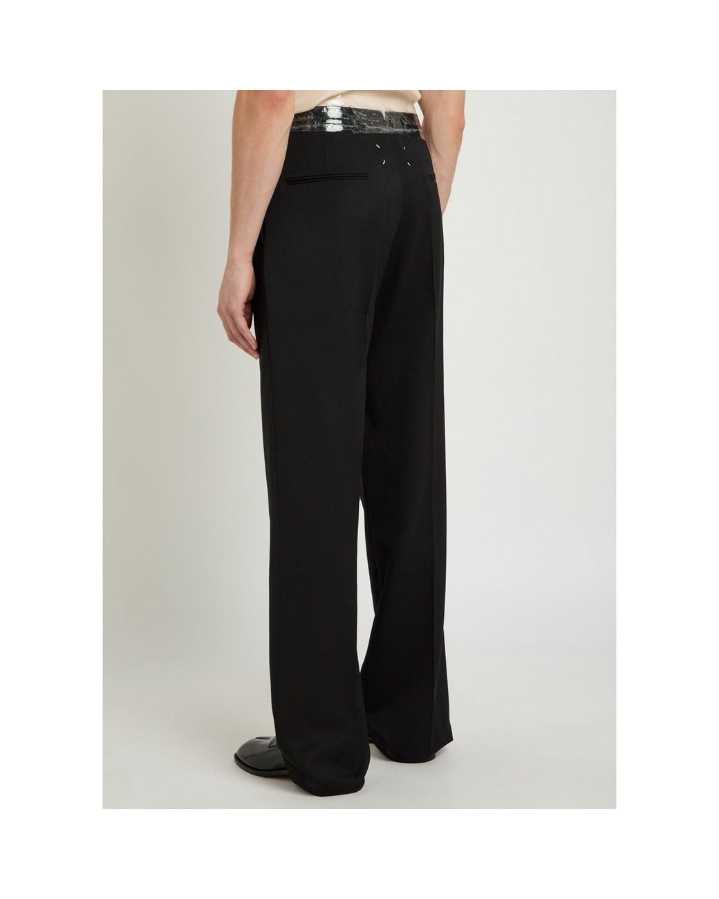 Maison Margiela Black Straight-Leg Trousers for men