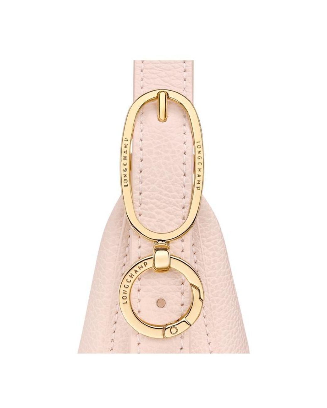 Longchamp Pink Le Foulonné Half-Moon Shoulder Bag