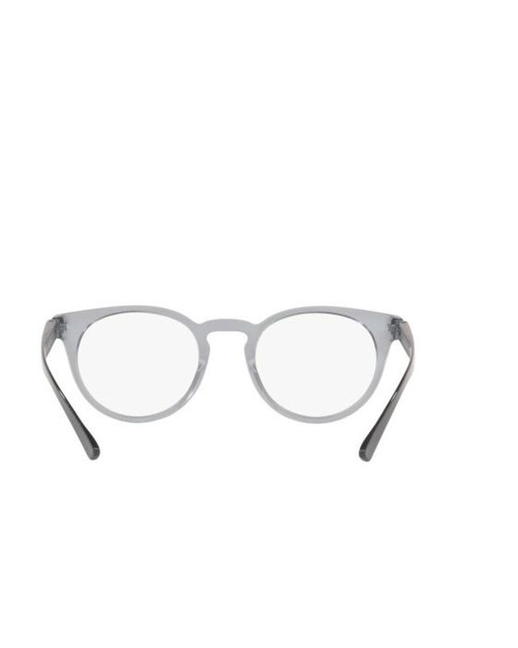 BVLGARI White Round Frame Non-Prescription Glasses