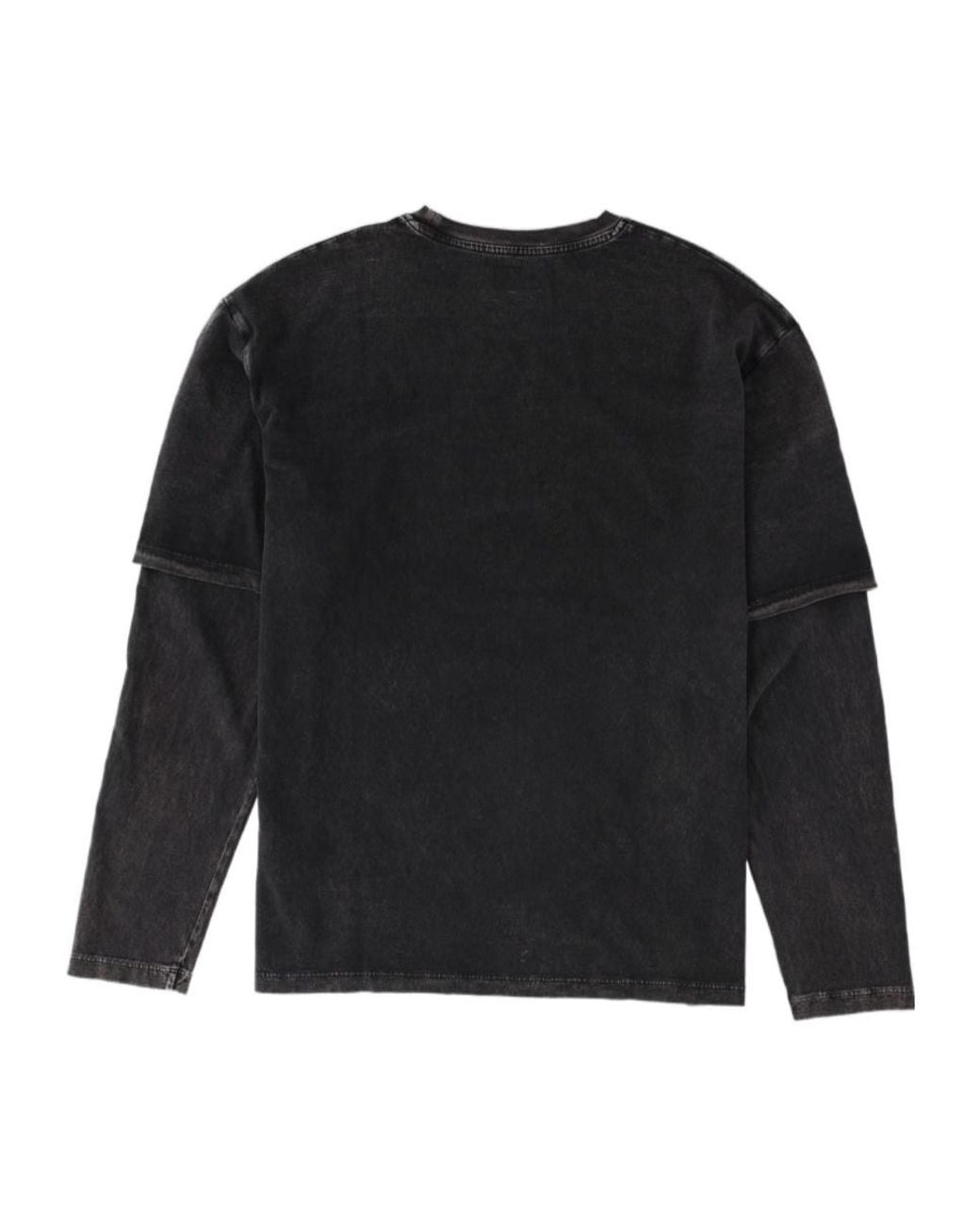AMISH Black Layered Logo Long Sleeve T-Shirt for men