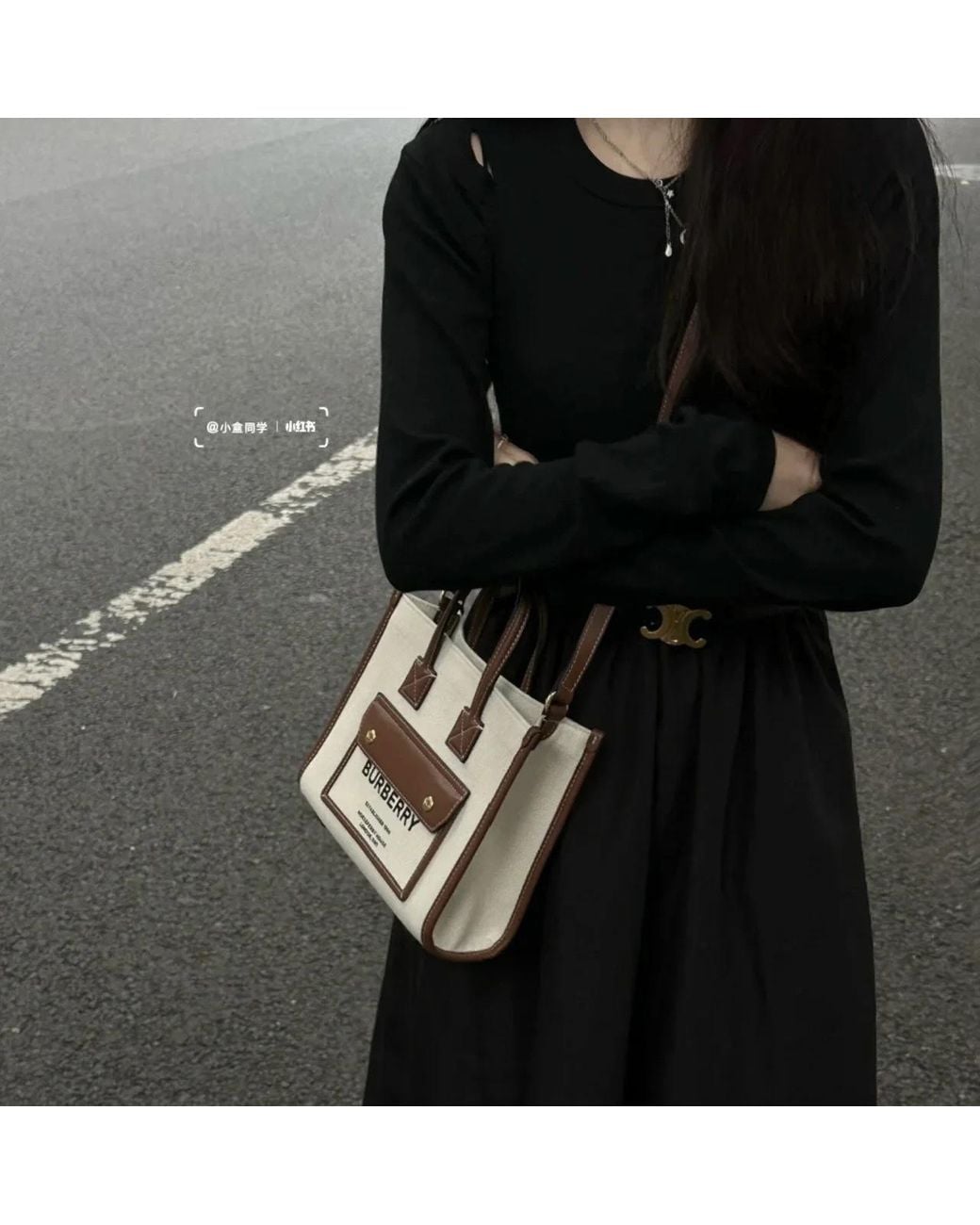 Burberry Natural Logo Printed Mini Freya Tote Bag