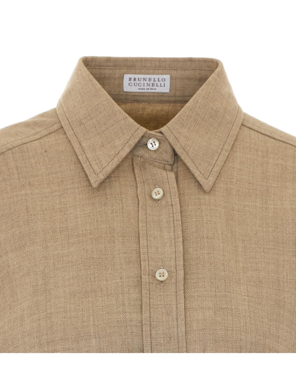 Brunello Cucinelli Natural Monile Detail Shirt