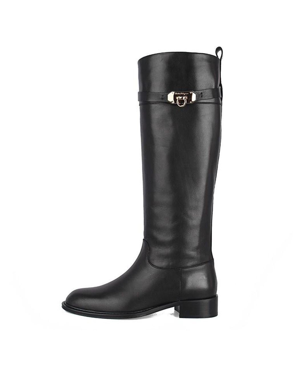 Ferragamo Black Logo Boots