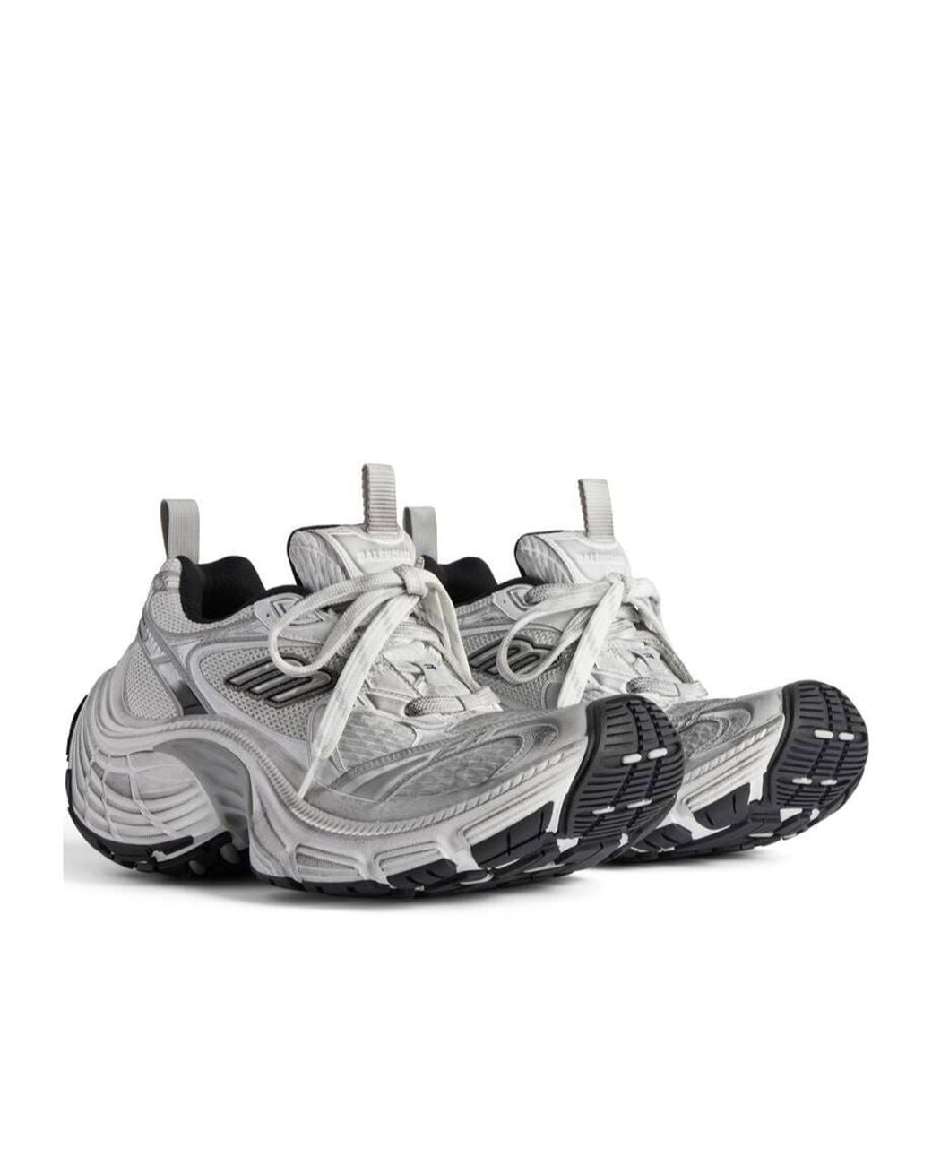 Balenciaga White 10Xl Lace-Up Sneakers