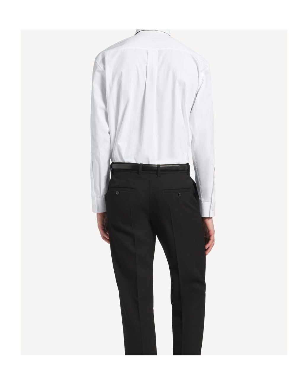 Balenciaga White Long-Sleeved Regular Fit Shirt for men