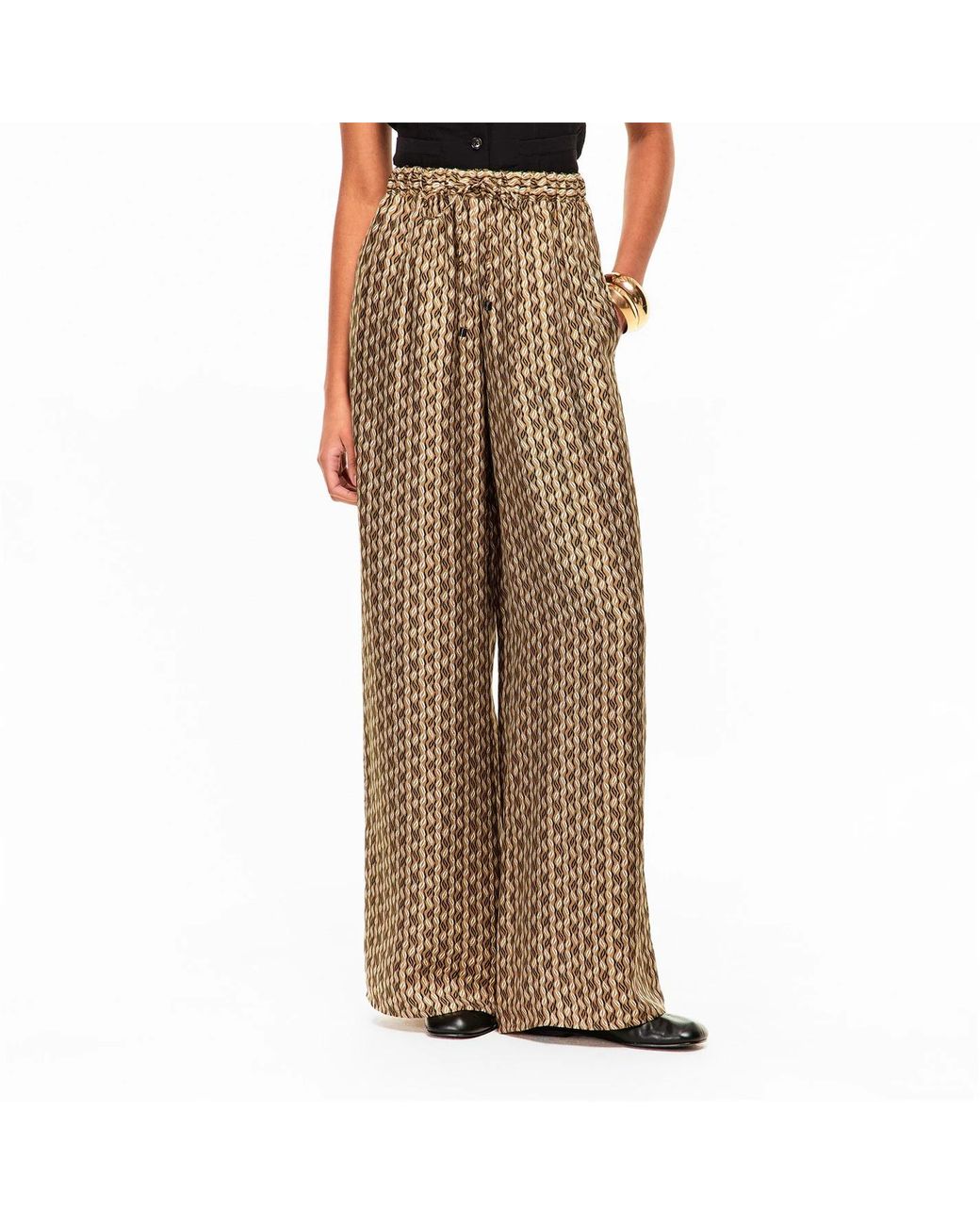 Max Mara Natural Wide Leg Casual Pants