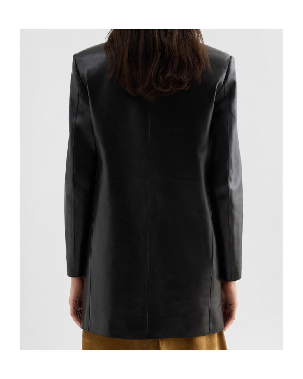 Jil Sander Black Leather Tailored Jacket
