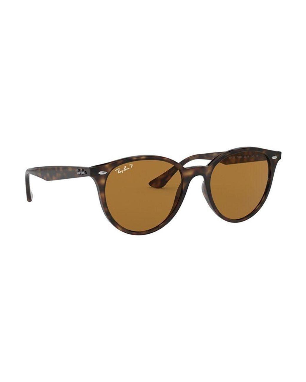 Ray-Ban Brown Rb4305 Round Frame Polarised Sunglasses for men