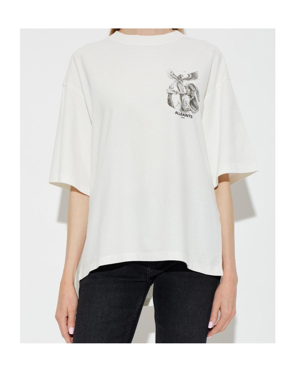 AllSaints White Graphic-Print T-Shirt