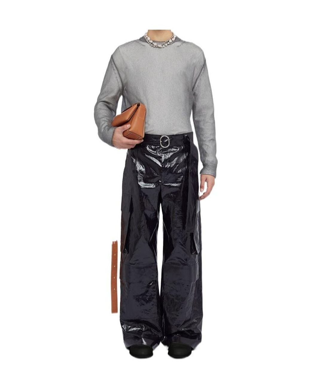 Jil Sander Gray Layered Jumper for men