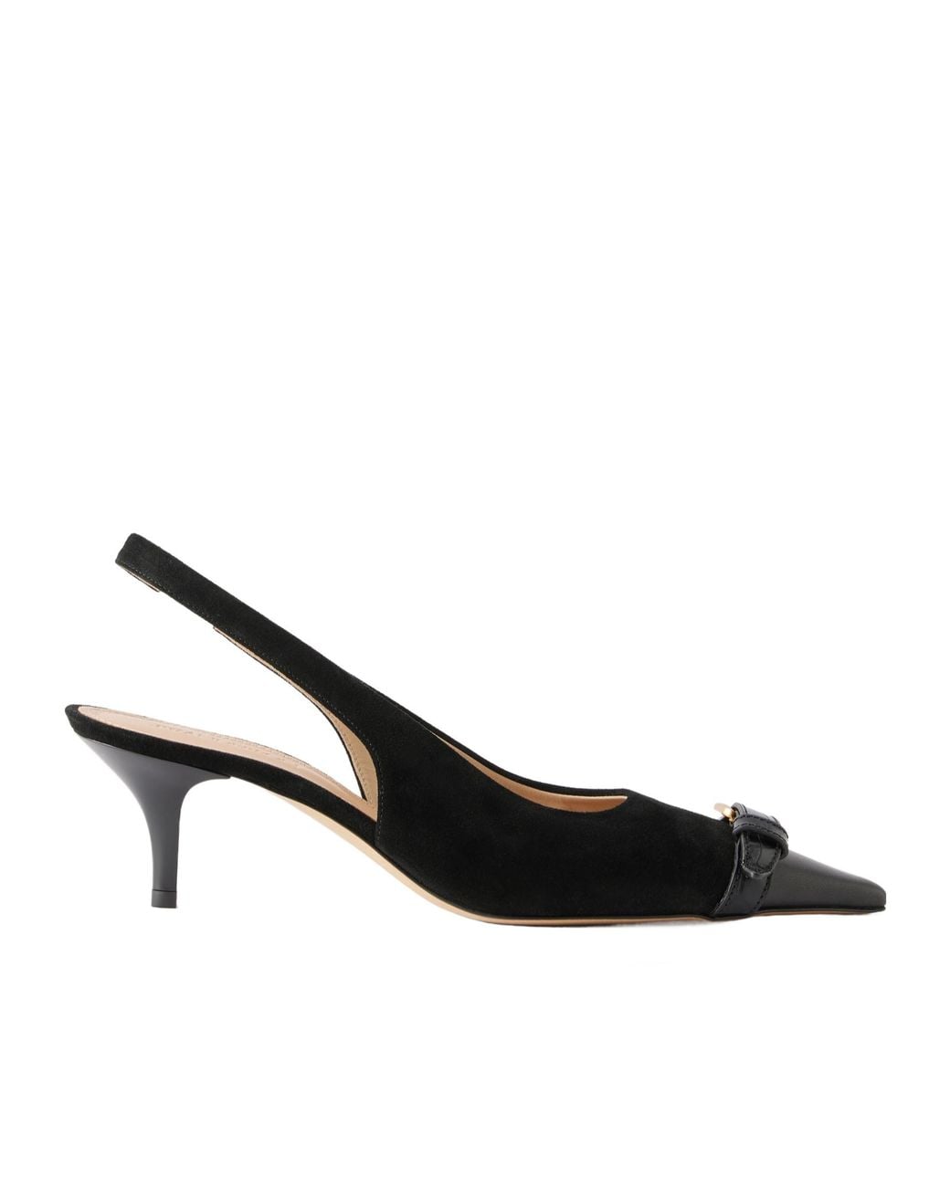 J.W. Anderson Black Suede Slingback Pumps