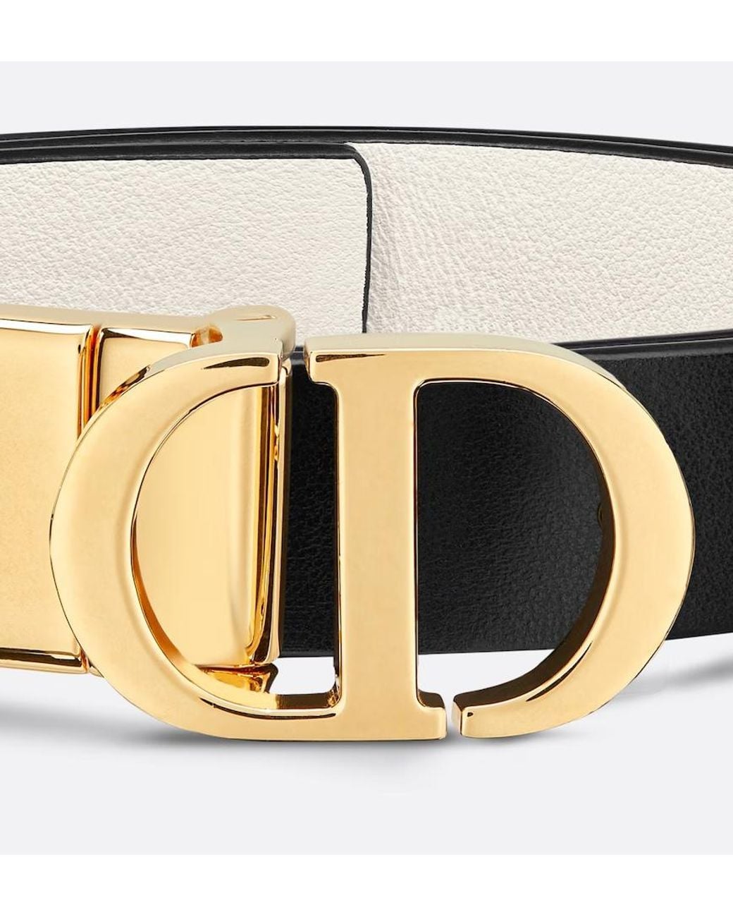 Dior White 30Montaigne Reversible Belt