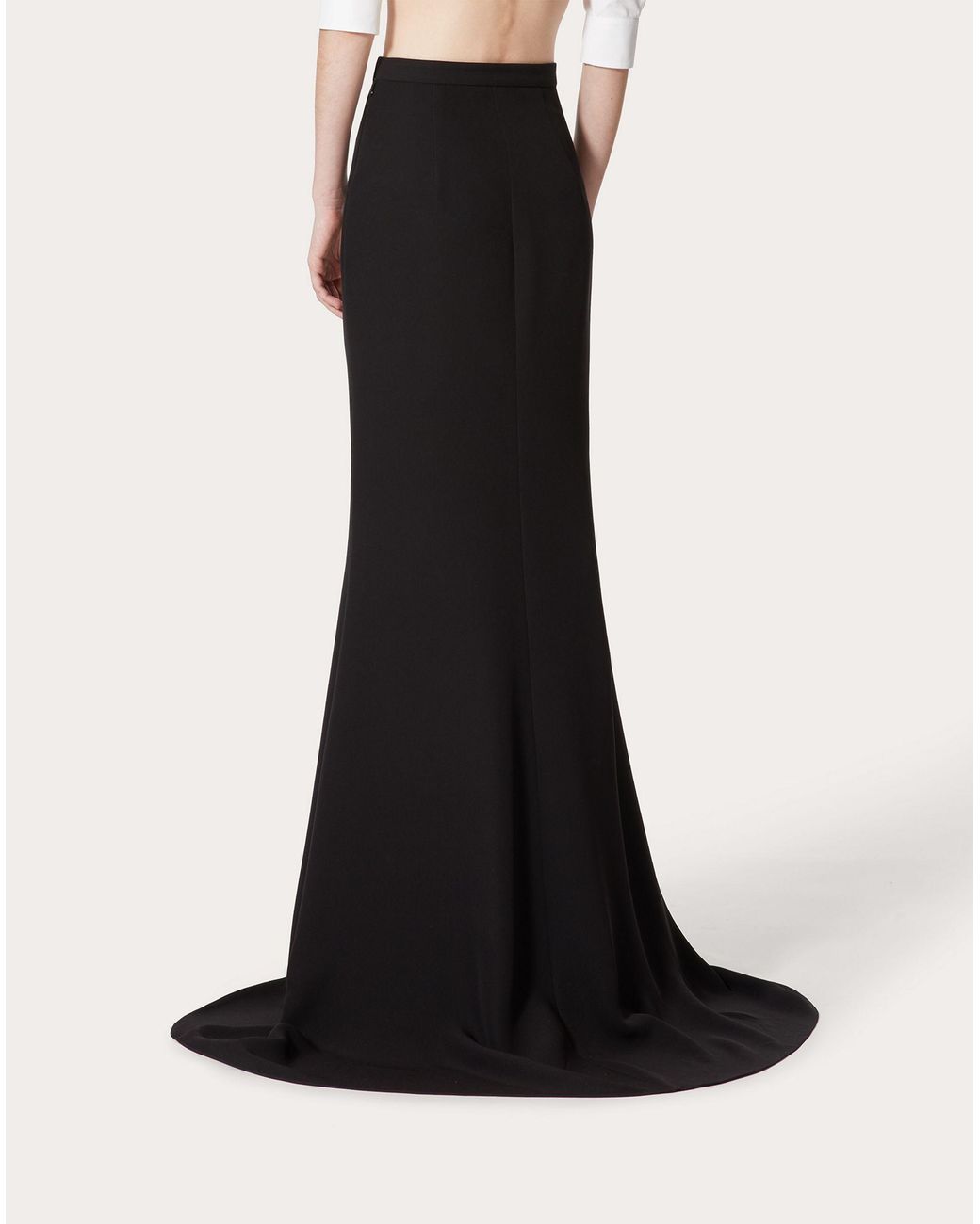 Valentino Black High Waist Long Skirt