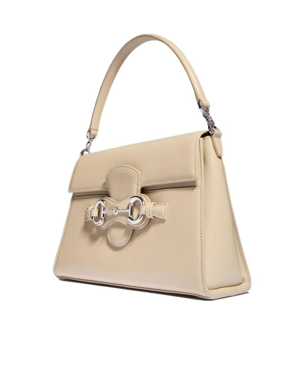Gucci Natural Horsebit Duomo Medium Top Handle Bag
