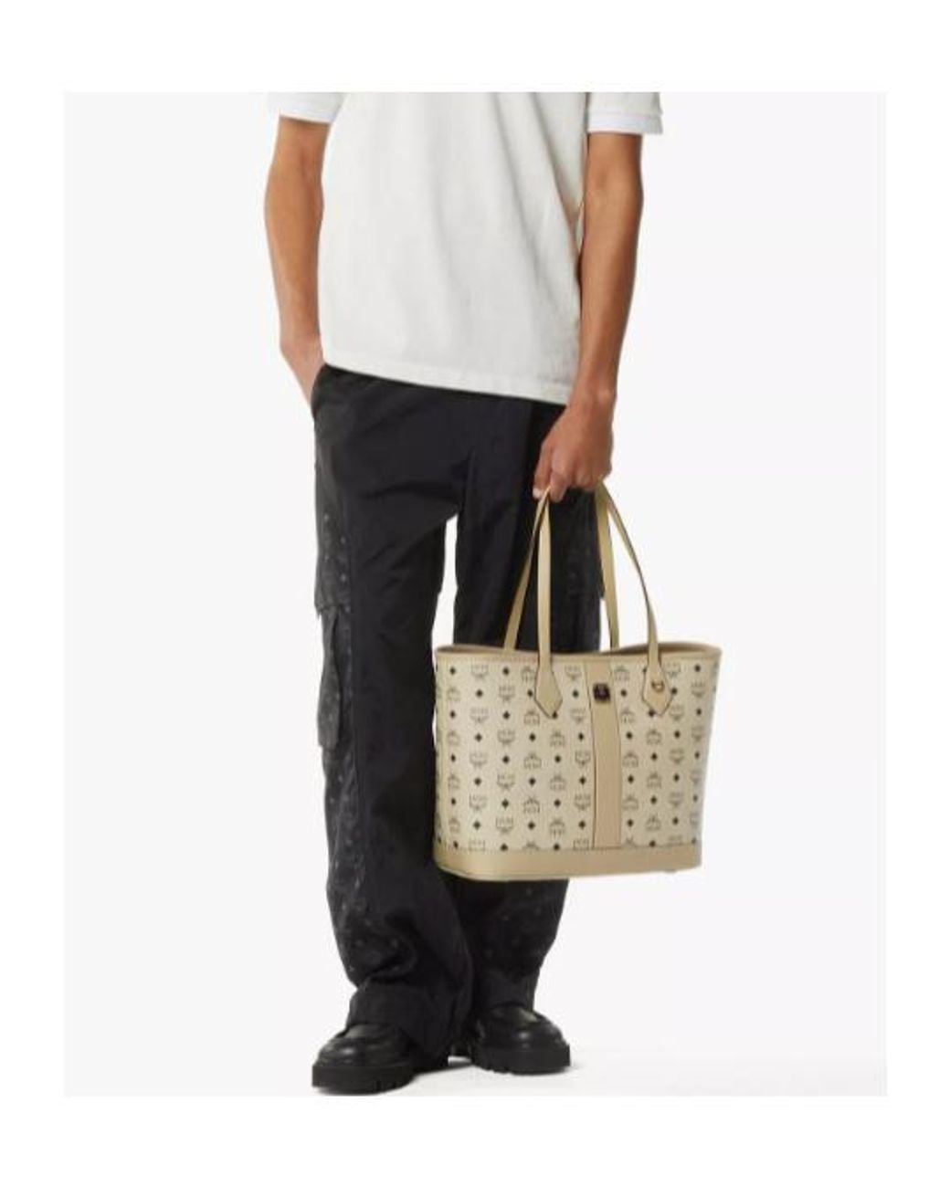 MCM Natural Visetos Liz Tote Bag