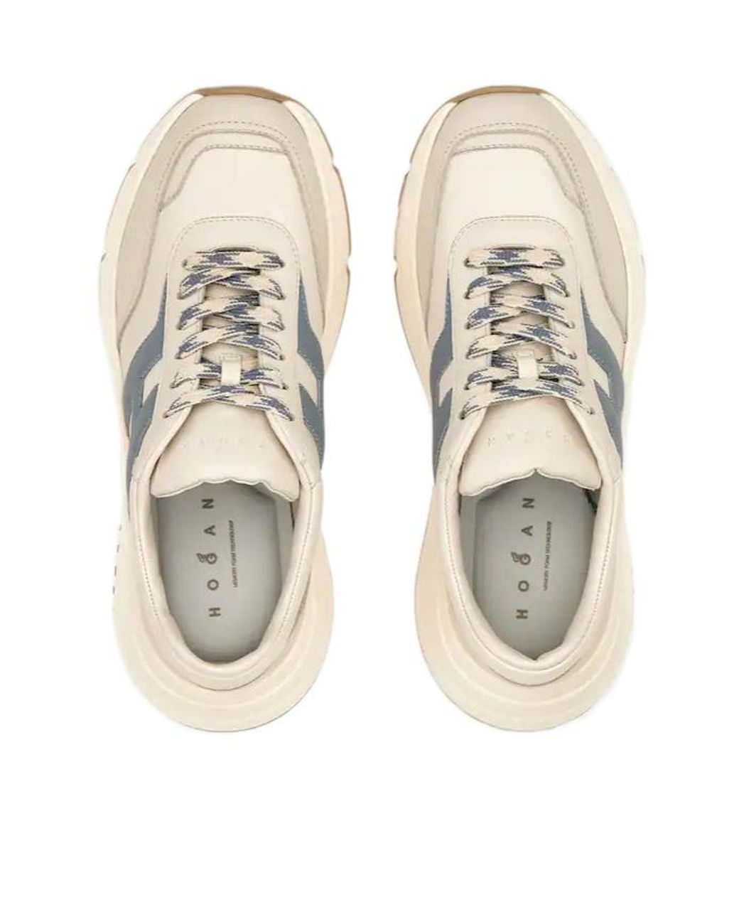 Hogan White Sneaker Hi-Fi Azzurro/Avorio