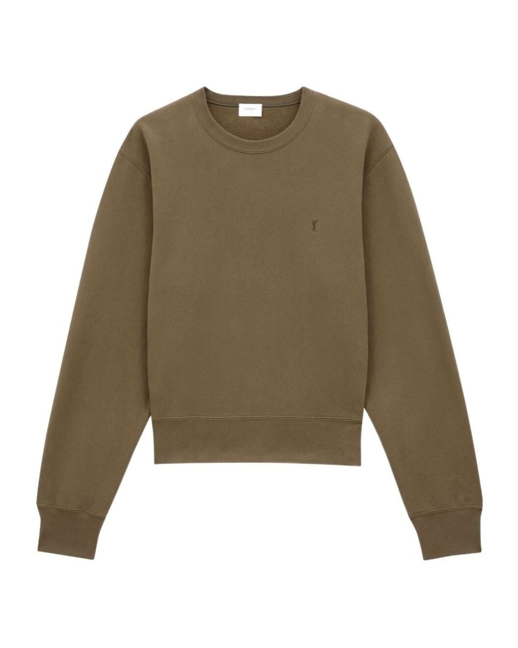 Saint Laurent Green Cassandre Crewneck Sweatshirt