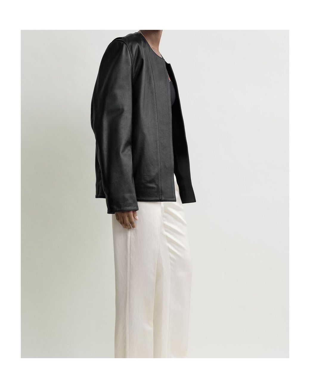 Totême  Black Totême Minimal Biker Jacket