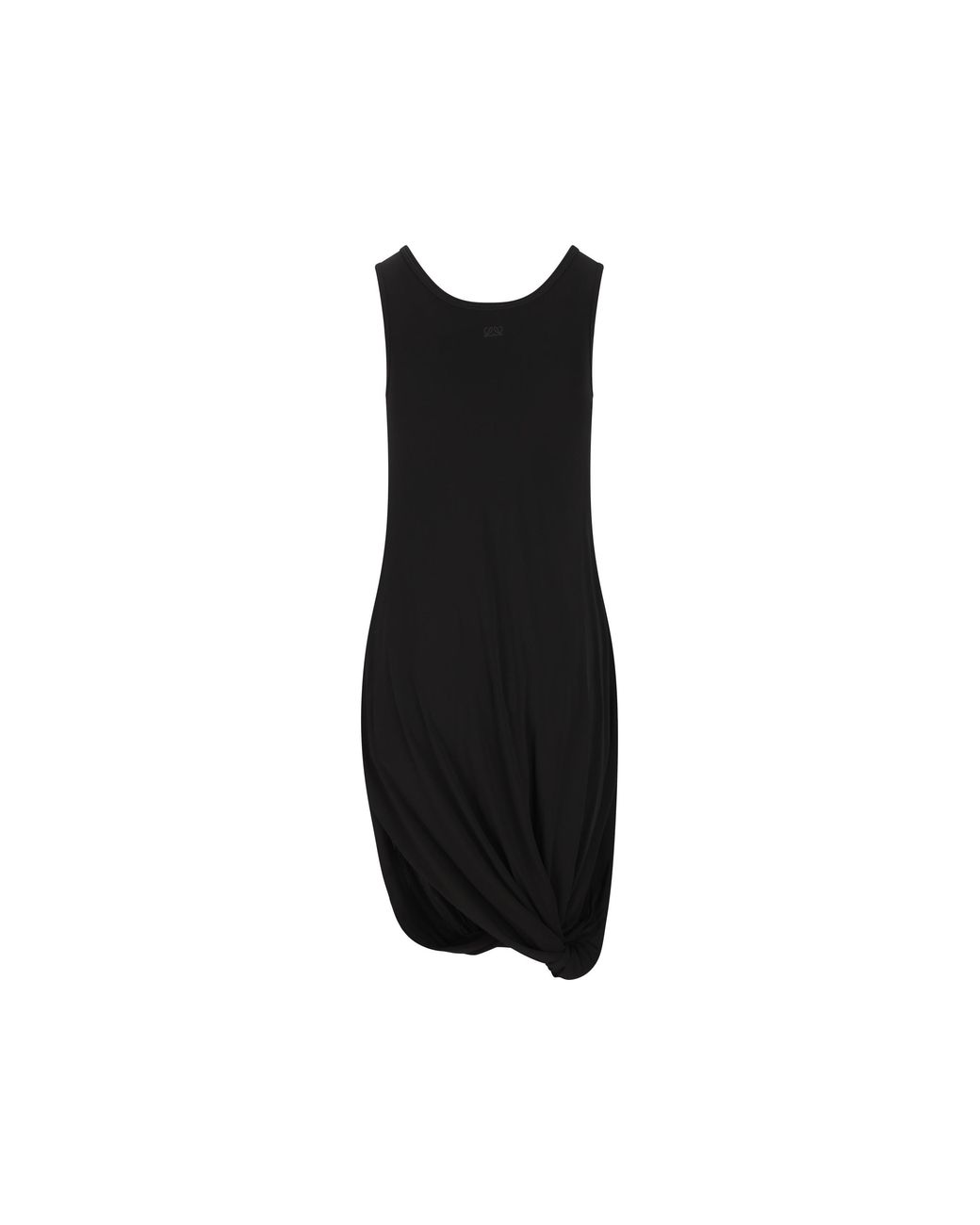 Loewe Black Draped Asymmetric Tank Dress