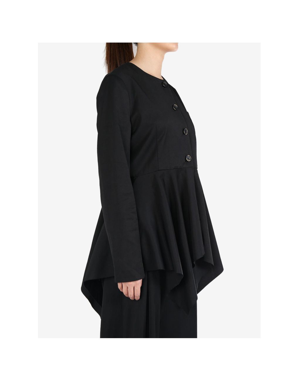 Uma Wang Black Long-Sleeved Casual Jacket