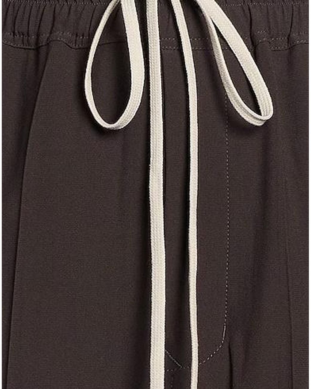Rick Owens Black High-Waisted Cropped Straight Pants