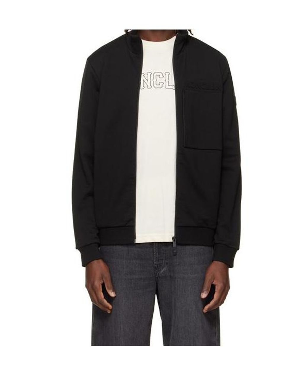 Moncler Black ロゴ ジャケット for men