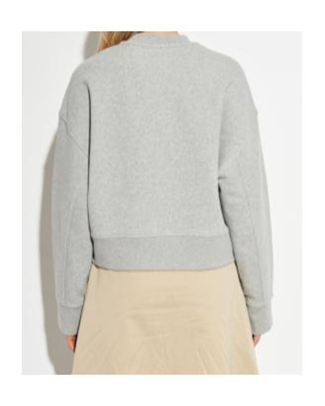 Moncler Gray Logo Embroidered Crewneck Sweatshirt