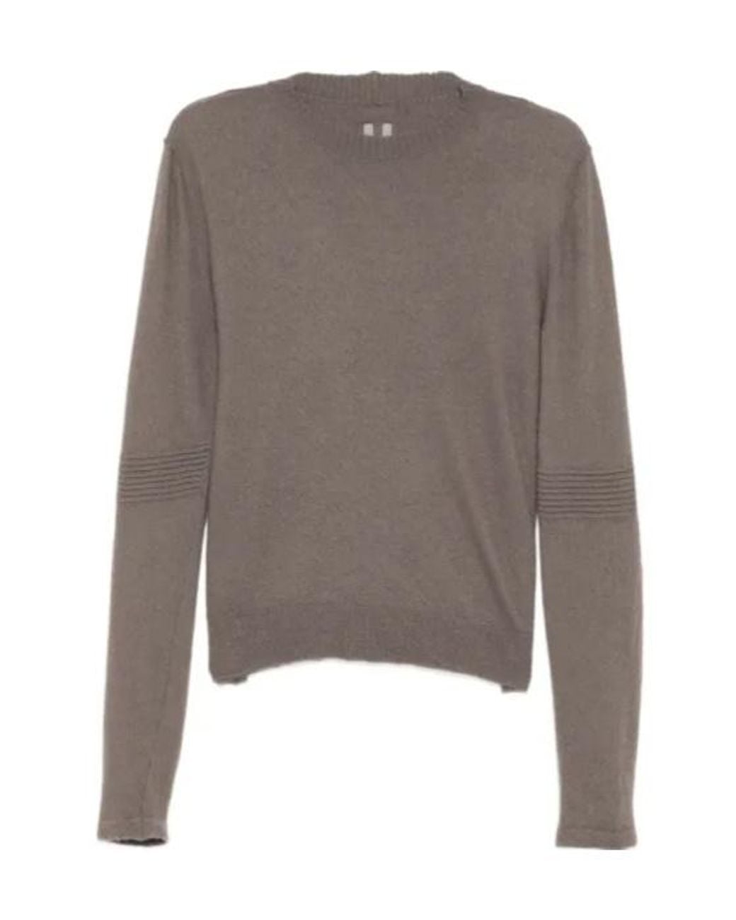 Rick Owens Gray Cropped Biker Jumpers for men