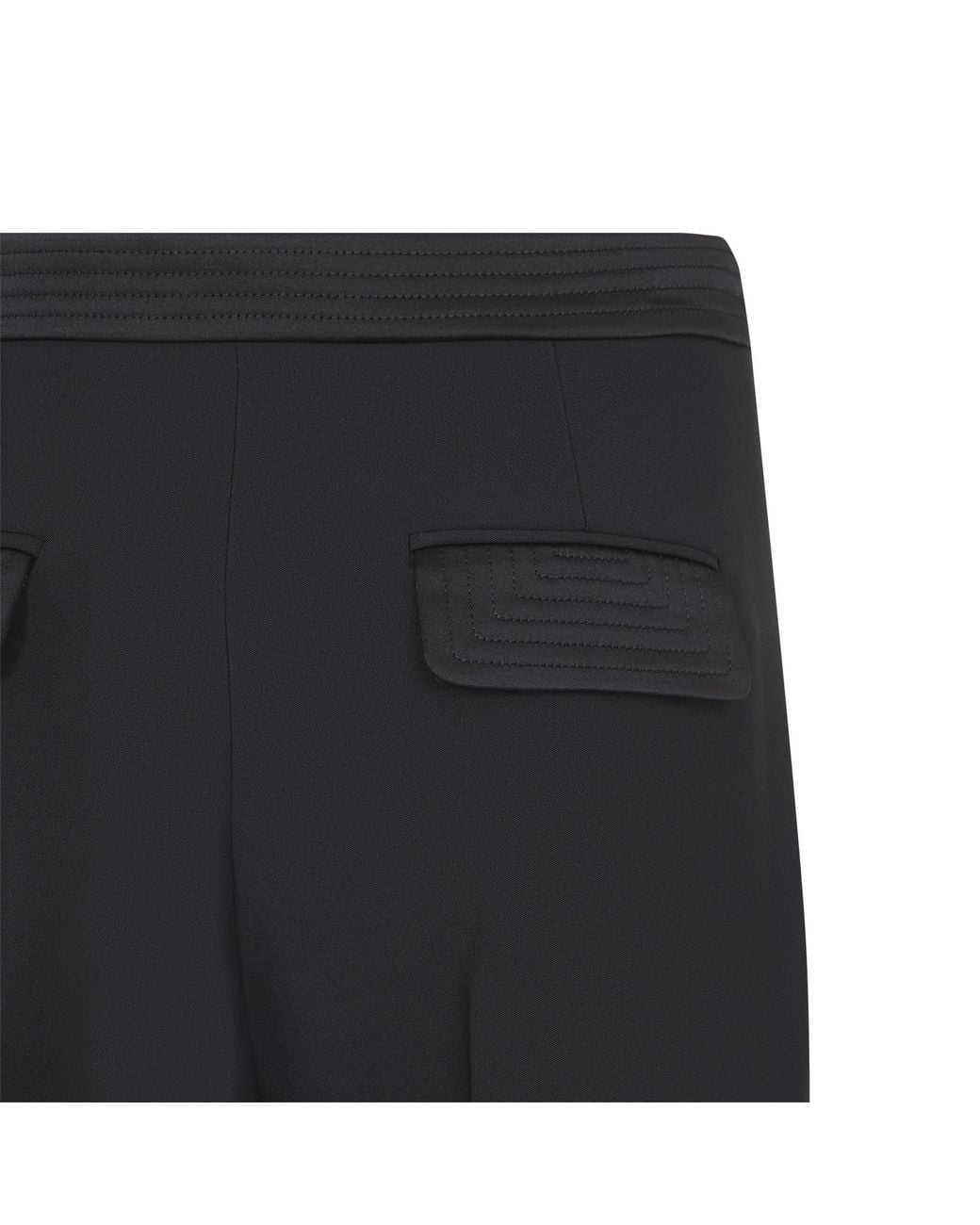 Elisabetta Franchi Blue Satin-Waist Flared Pants