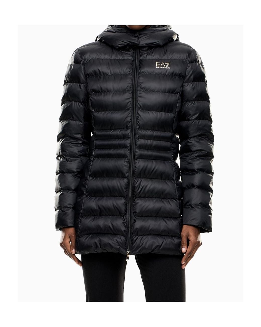 EA7 Black Hooded Jacket