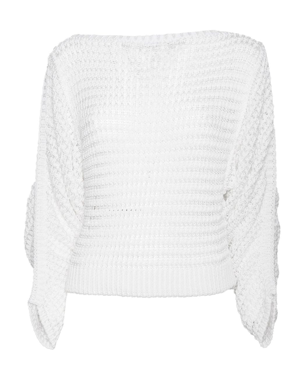 Alberta Ferretti White Long-Sleeved Sweater